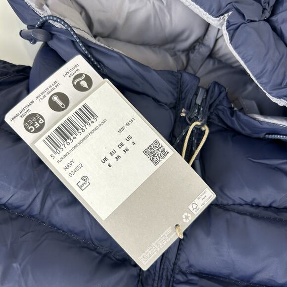 Mountain Warehouse Womens Full Zip Blue Florence Puffer Padded Long Jacket Sz 4 - Picture 4 of 14